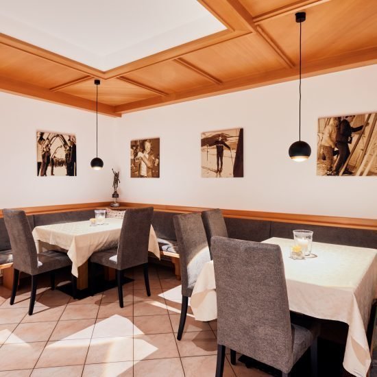Speisesaal blick in Skigebiet
